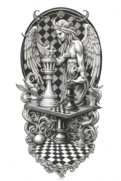 Angel And Demon Chess Board