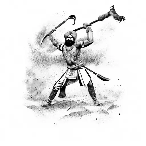 Punjabi Warrior In Battle Full Scene