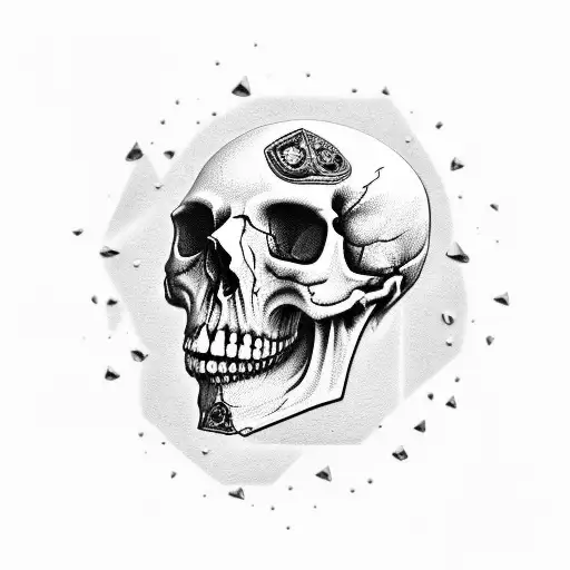 Decaying Skull With Diamond Teeth