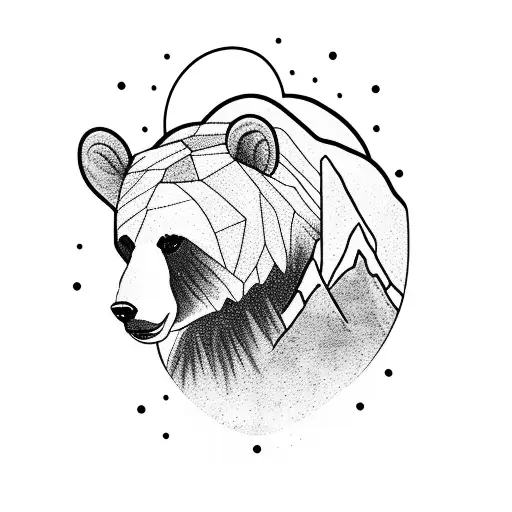 Bear With Mountains In Background