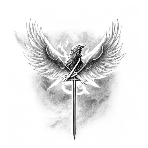 Sword With A Phoenix As The Hilt