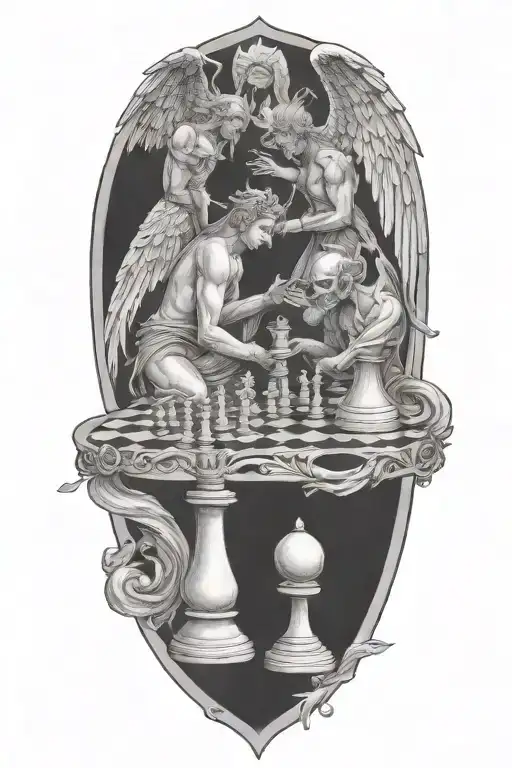 Angel And Demon Chess Board