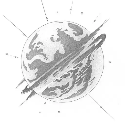 Small Quares Floating Around A Planet