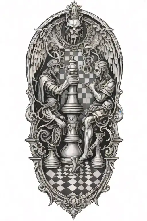 Angel And Demon Chess Board