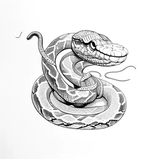 Snake With Flowers Sleeve