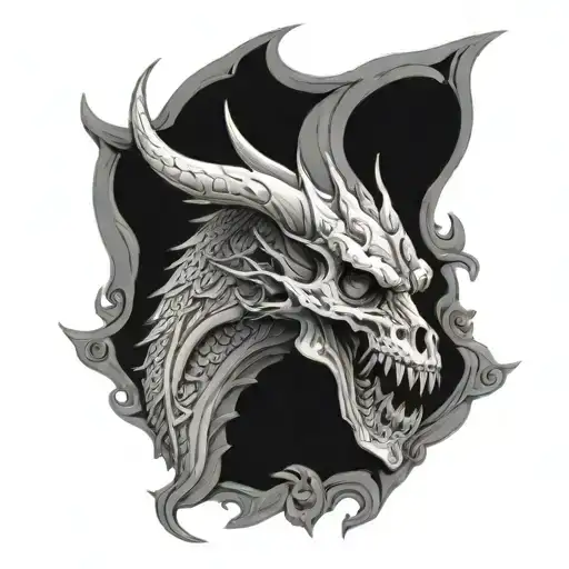 Skull And Dragon