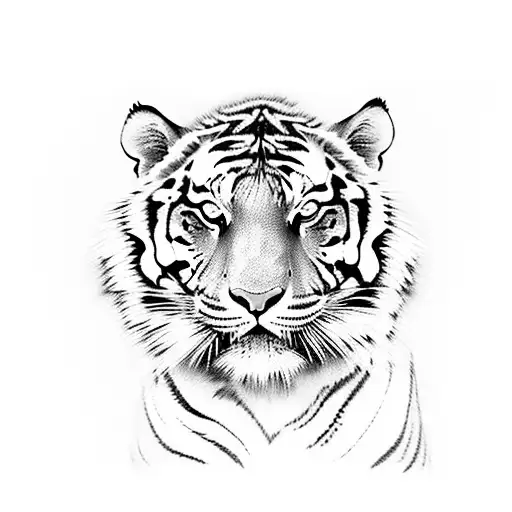 Tiger With Flowers Sleeve