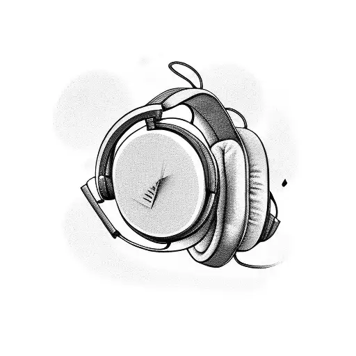 Flying Bird With Headphones On