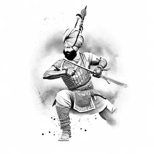 Punjabi Warrior In Battle