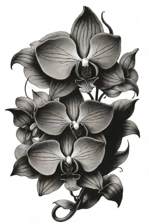 Orchid With A Buterfly