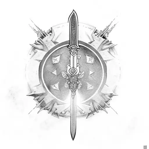 Warrior Wielding A Celestial Sword