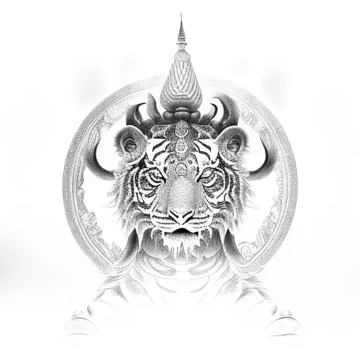 Buddha Dragon Tiger Lion Elephant