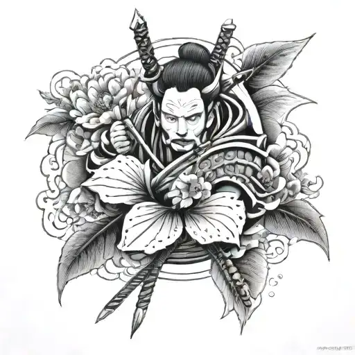 Sakucara Flower With Samurai