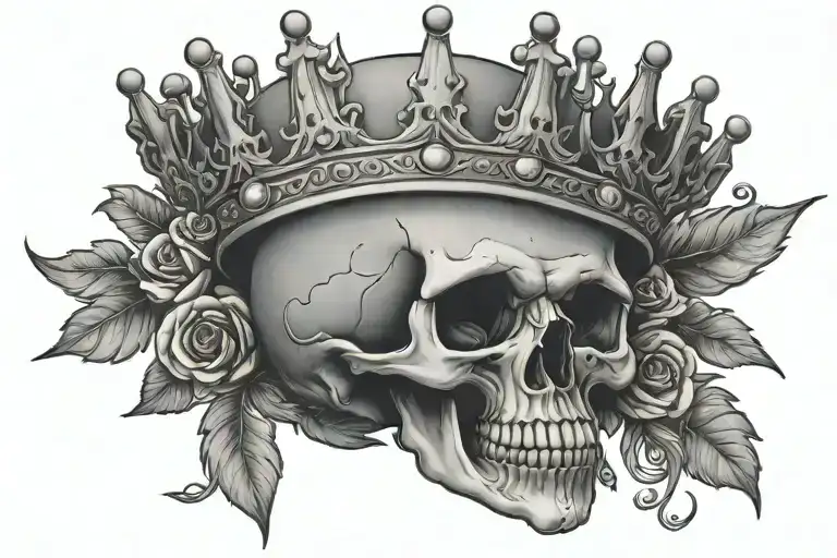 Skull Wearing A Crown