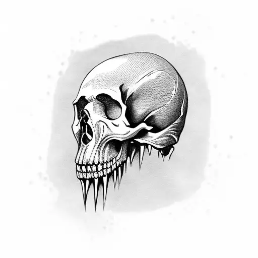 A Skull Made Out Of Toothbrushes And Dental Tools