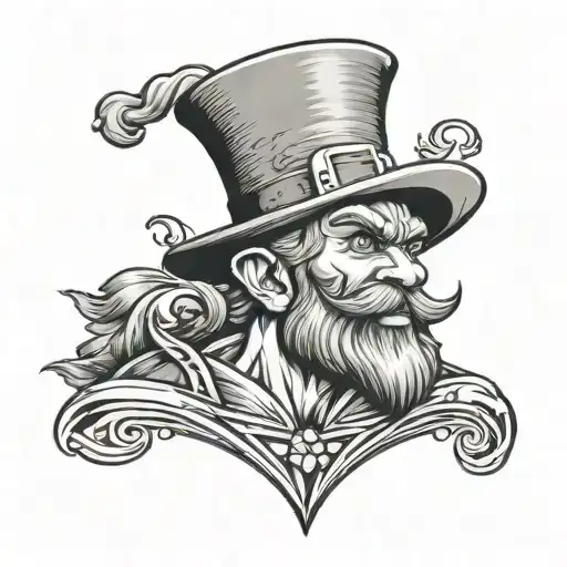 Muscular Irish Leprechaun Flexing