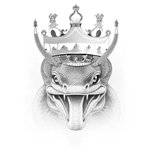 King Cobra Wearing Crown
