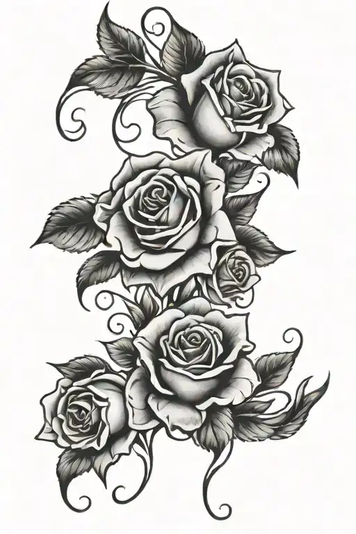 Mirabel Script Tattoo Design Neck Tattoo With Roses