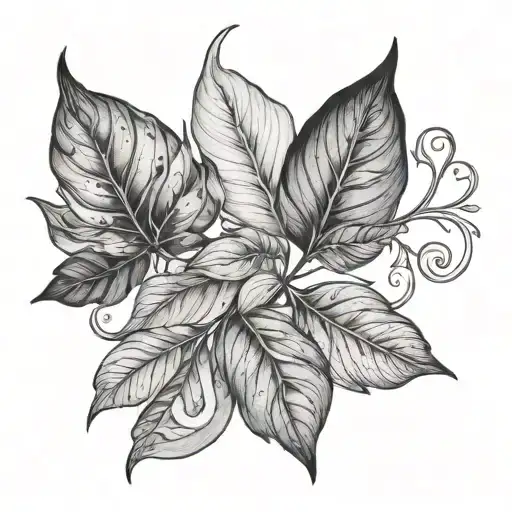 Plant Leaves Intertwined