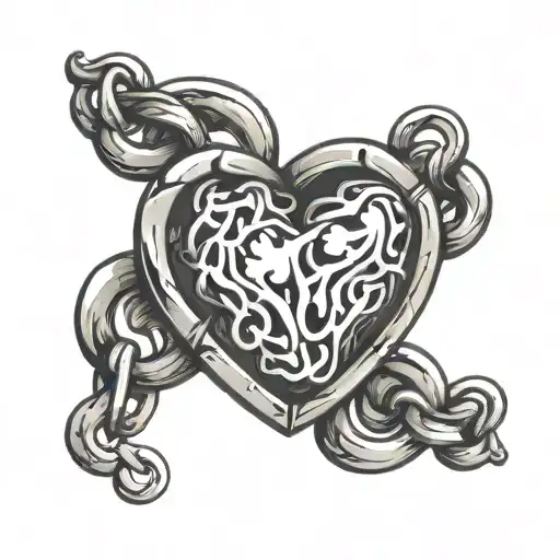 Chain Bracelet With A Heart For Hands