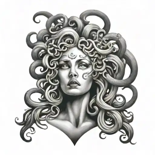 Medusa Head Feminine Broken Angel