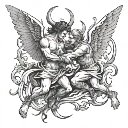 Angel Fighting Devil
