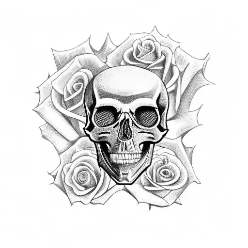Mariachi Skull And Rose