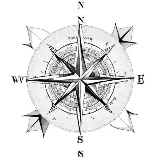 A Compass Rose With Coordinates Of Memorable Family Vacation Spots
