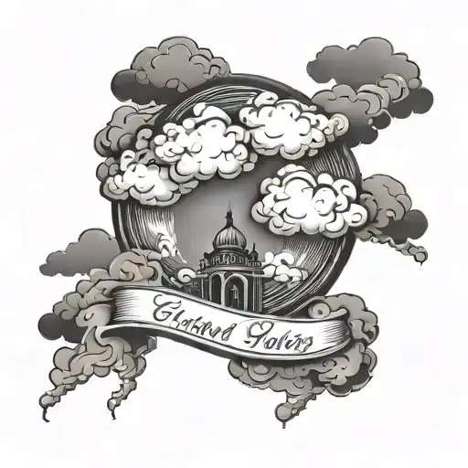 Cloud Background With The Tekst Tunnel Vison