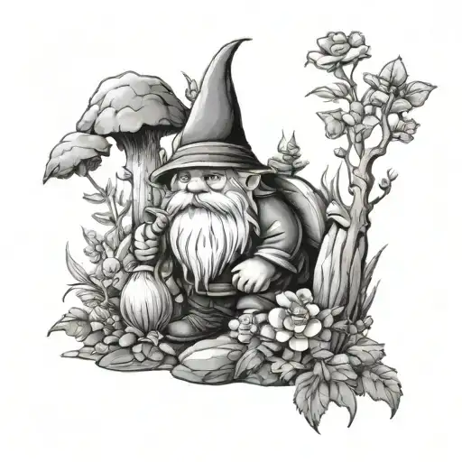 Gnome Nature Garden Scene