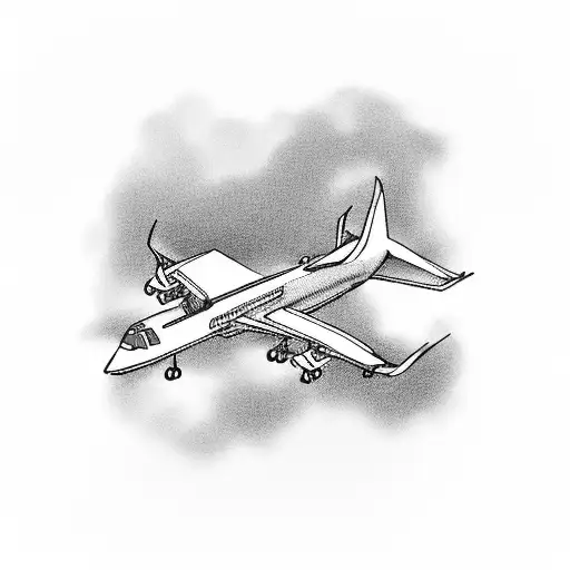 Plane Fly Over Golf Course