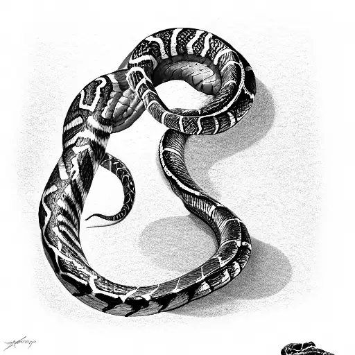 A Ribbon Turning Into A Venomous Snake