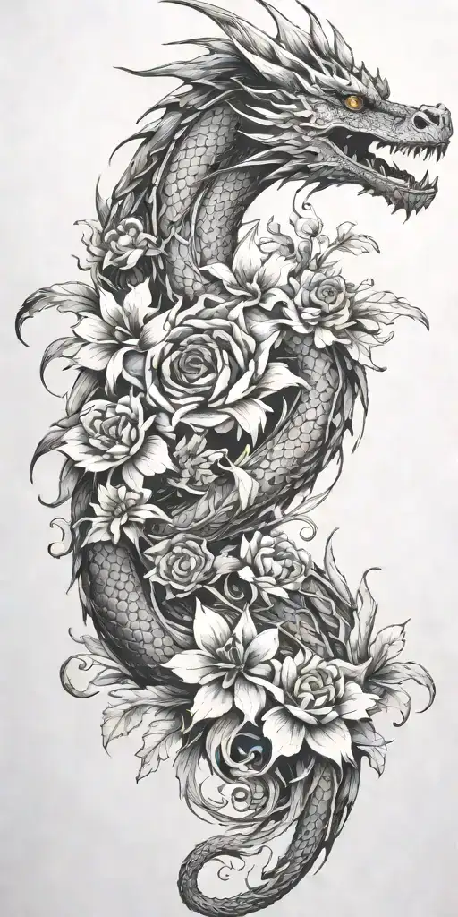 Dragon Floral Design