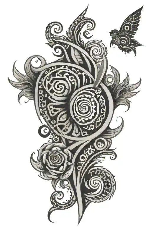 Tribal Tattoo With Details That Represent The Love Of My Parents