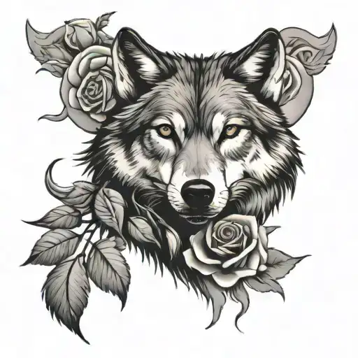 Wolf And Roses