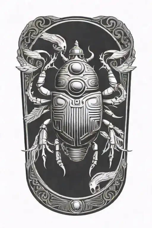 Egyptian All Seeing Eye Scarab Beetle