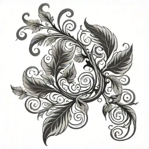 Surreal Swirly Curvy Vining Plant