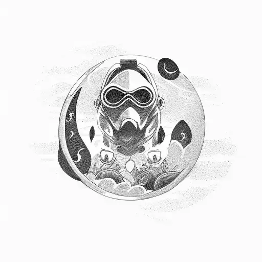 A Moonlit Ocean With A Motorcycle Silhouette In The Foreground