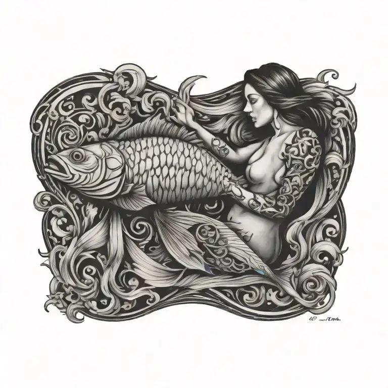 Virgo Women Pisces Fish Swimming