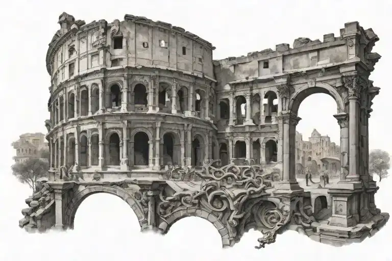 A Highly Detailed Medusa Theme Colosseum