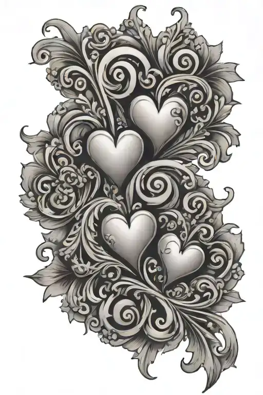 Scroll And Hearts