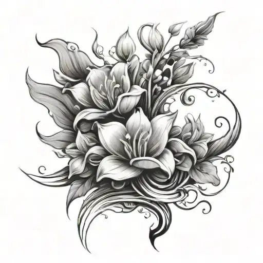 Living Water And Flowers