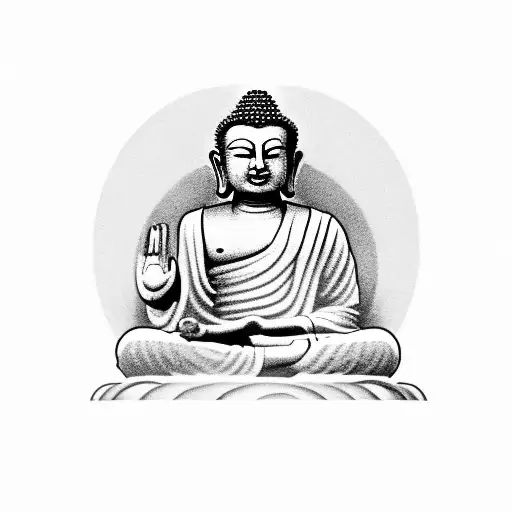 Buddha Sitting On A Mountain