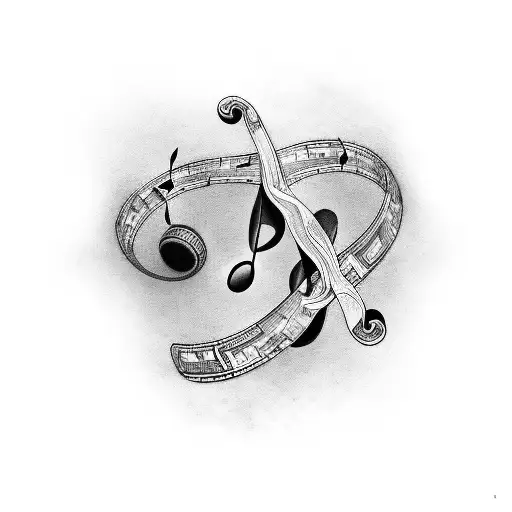 Sleeve With Music And Movies And Kids Names