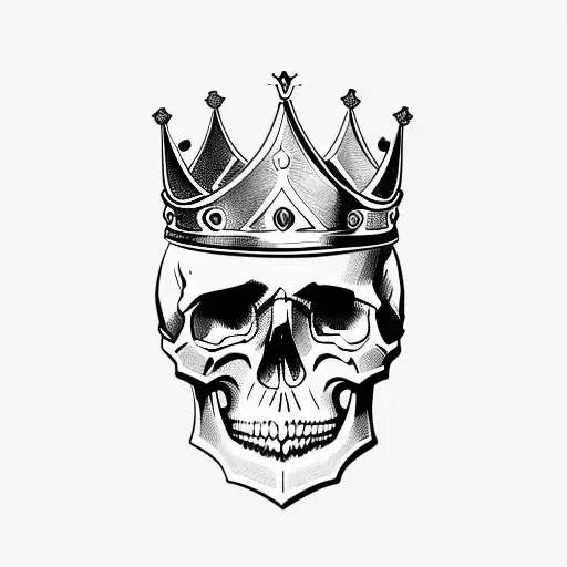 Skull With Kings Crown