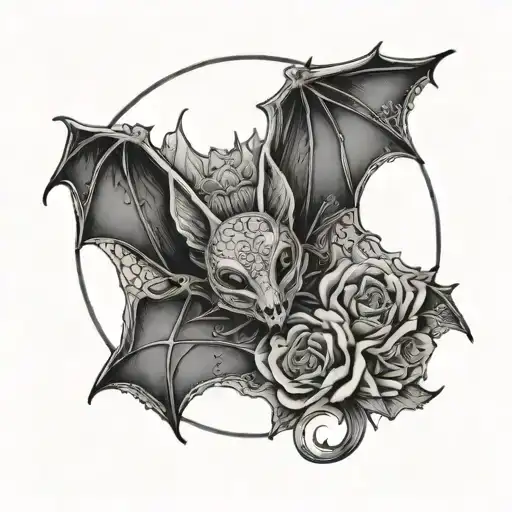 Feminine Style Bat Lace Moon