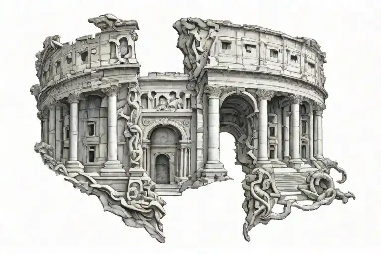 A Highly Detailed Medusa Theme Colosseum