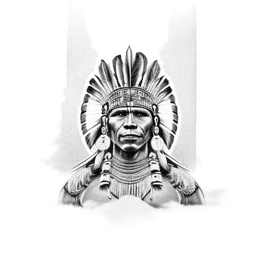 Taino Indian Warrior Full Body