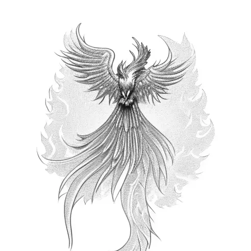 A Gold Tattoo Of A Phoenix