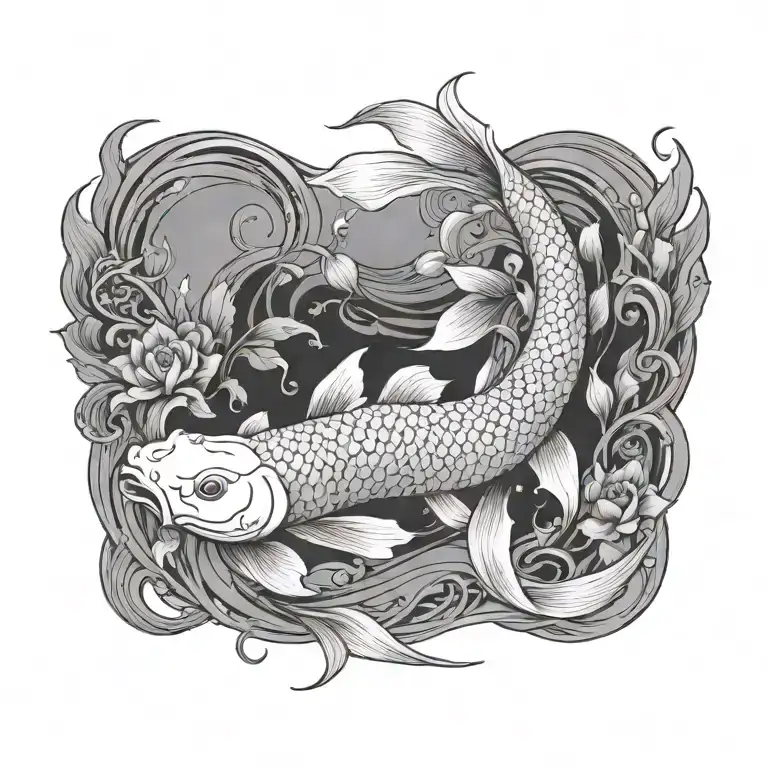 Koi Fish Swimming Around Virgo Women